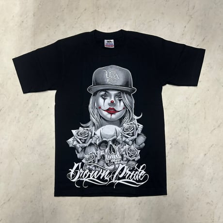 LA発 Brown Pride ブラウンプライド VIDA LOCA アンダーグラウンド グラフィック ヘビーウェイト Tシャツ 黒 (GTS15)