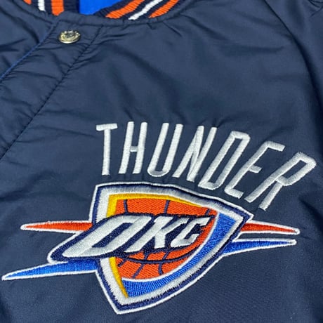 USA限定 JHデザイン NBA オクラホマシティ サンダー OKC リバーシブル スタジャン
