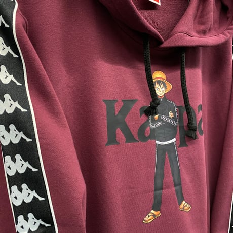 Kappa(カッパ) × ONEPIECE(ワンピース) コラボ プルオーバー パーカー Luffy ルフィ バーガンデ