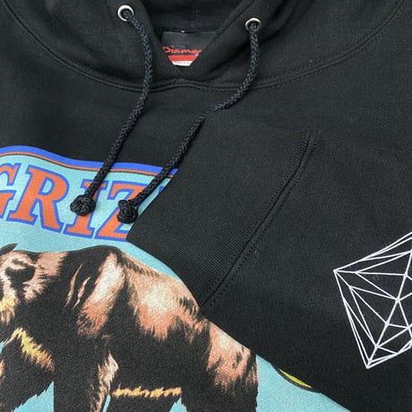 ラスト1  【2XL】 ダイヤモンドサプライ Diamond supply co. グリズリー GRIZZLY 黒 プルオーバー パーカー