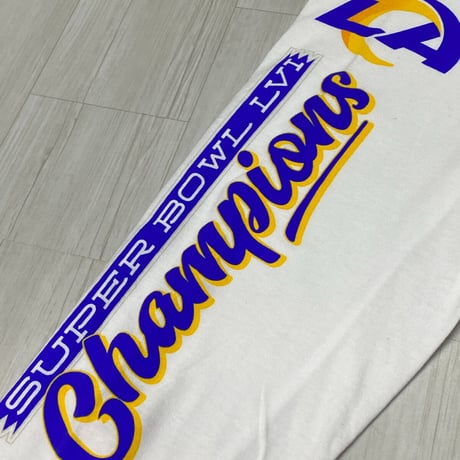 限定 NFL 2022 スーパーボウル  チャンピオンズ LA RAMS ロサンゼルス ラムズ 長袖 Tシャツ