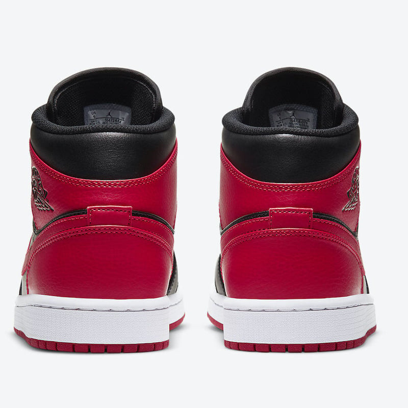 NIKE ナイキ AIR JORDAN1 MID エアジョーダン1 ミッドカット 黒赤 ...