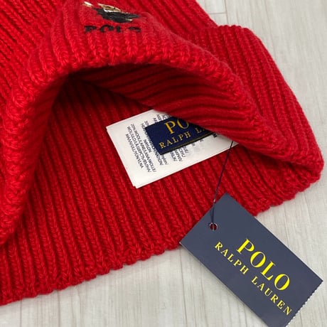 POLO RALPH LAUREN ラルフローレン ポロベア リブ編み ニットキャップ Christmas