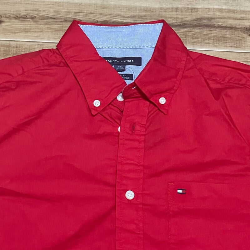 USAモデル TOMMY HILFIGER トミーヒルフィガー 半袖 ボタンダウン 