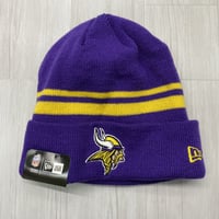 米国仕様 Newera ニューエラ NFL ミネソタ Vikings バイキングス 公式 ニットキャップ アメフト (Beanie154)