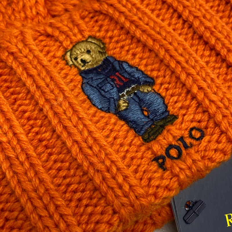 POLO RALPH LAUREN ラルフローレン ポロベア ケーブル編みニット帽