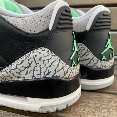 輝く不朽の名作 NIKE ナイキ AIR JORDAN3 エア ジョーダン3 エレファント柄 ブラック グレー Glow (AJ124)