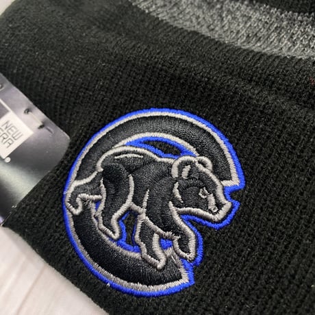 NEWERA USA ニューエラ MLB シカゴ カブス Chicago Cubs ベアロゴ ニット帽 黒