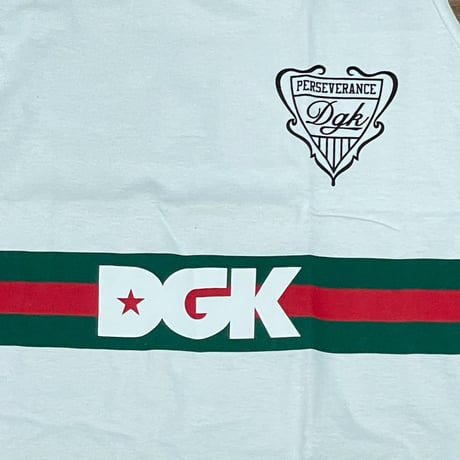 カリフォルニア発祥 【M】 DGK ディージーケー タンクトップ 白 3ライン スケーター HIPHOP