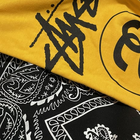【L】 Stussy ステューシー 半袖 ショーンフォント SSリンクロゴ Tシャツ 黄色 カリフォルニア 西海岸 (15)