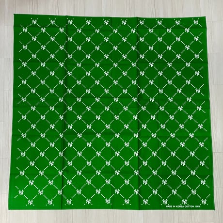 大判バンダナ NY ニューヨーク モノグラム 総柄 Monogram Paisley 緑 (BNDN123)