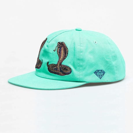 ダイヤモンドサプライ Diamond Supply Co. ストラップバックキャップ コブラ柄 DMNDブルー