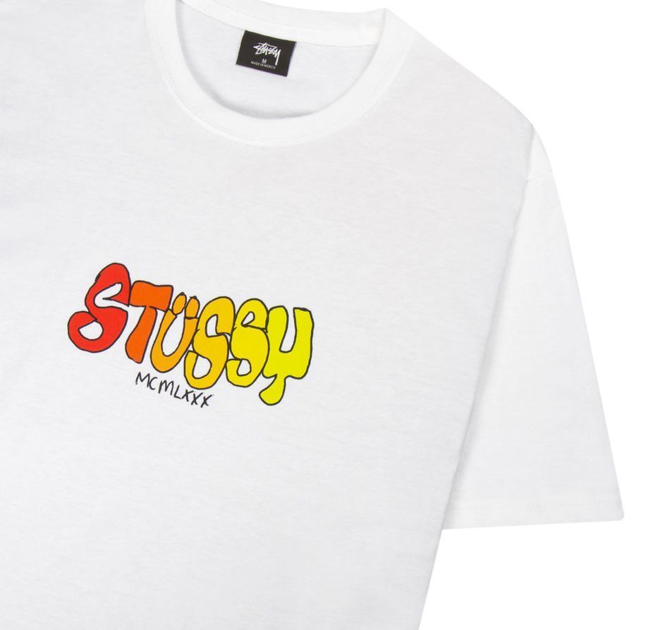 USA正規品 Stussy ステューシー MCMLXXX 1980 半袖 Tシャツ 白 ホワイ...