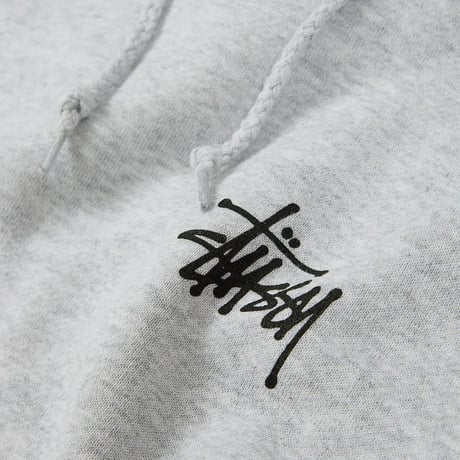 USA正規品Stussy ステューシー Basic Logo ベーシック スウェット プルオーバー パーカー 新品 グレー アッシュヘザー