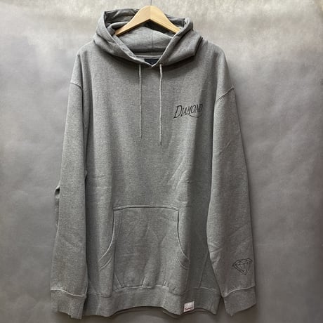ラスト1 【3XL】 ダイヤモンドサプライ Diamond supply co.  プルオーバー パーカー LA ゴシックロゴ グレー