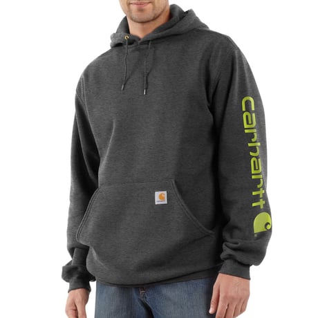米国仕様 Carhartt USA カーハート ミッドウェイト ルーズフィット Loosefit プルオーバー パーカー カーボンヘザー (CHT-H3)