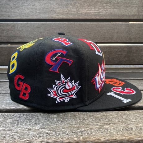 海外仕様 59FIFTY ニューエラ NEWERA 総柄 2026 WBC 限定 Allover Patches キャップ (100-4)
