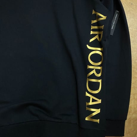 USAモデル NIKE ナイキ JORDAN ジョーダン Classic  クルーネックトレーナー 黒 ゴールド