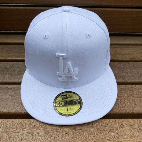 59FIFTY ニューエラ Newera ロサンゼルス ドジャース Dodgers ソリッドホワイト MLB (15-9)