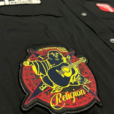 True Religion トゥルーレリジョン Workwear Shirts ワークウェア パッチ 半袖シャツ (TRUE-Shirt3)