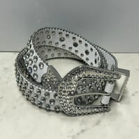 ラインストーン ブリンブリン ベルト Bling Bling Rhinestone Belt 白 (BELT21)