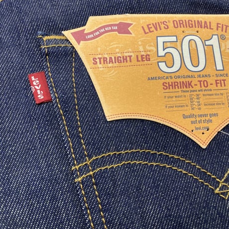 米国仕様 リーバイス Levi's 驚異の股下102cm W36 L40 501 オリジナル ボタンフライ インディゴ (JNS197)