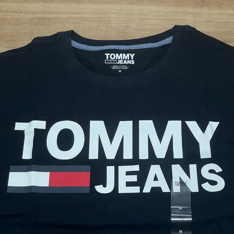 TOMMY JEANS トミージーンズ  半袖 Tシャツ 紺 Lock Upロゴ レギュラーフィット