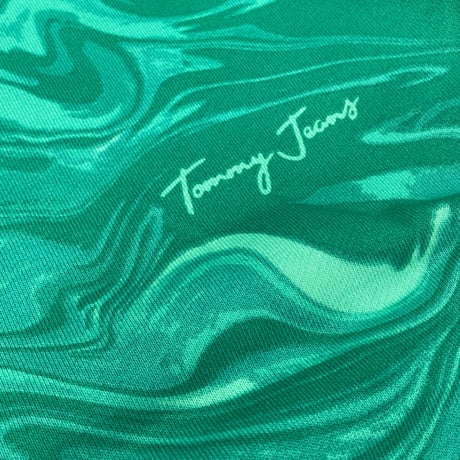 USA仕様 TOMMY HILFIGER TJ マーブル Badge プルオーバー パーカー Always Green (R4F-8)