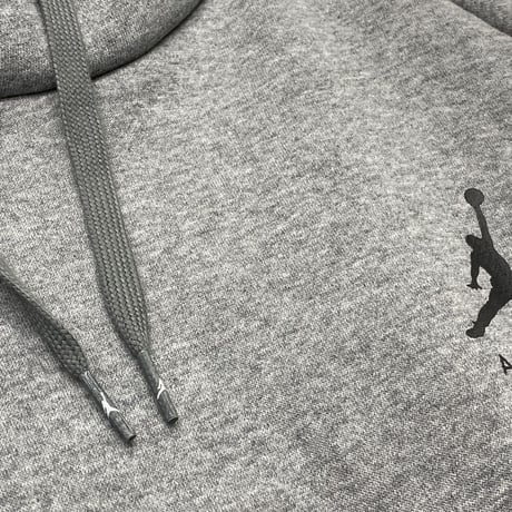 NIKE ナイキ AIR JORDAN エア ジョーダン フリース プルオーバー パーカー グレー 黒ロゴ (NKJH9)