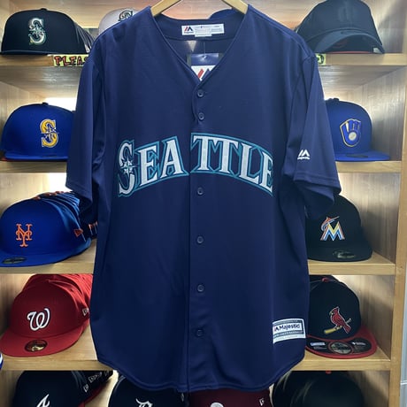 Majestic マジェスティック MLB イチロー #51 シアトル マリナーズ レプリカユニフォーム 紺