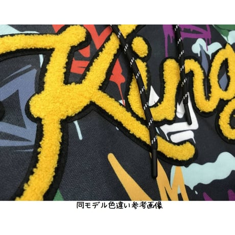 HUDSON NYC ハドソン ニューヨーク King Basquiat キング バスキア 総柄 白 プルオーバー パーカー
