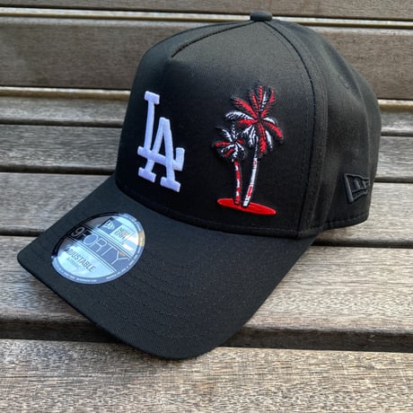 海外限定 Newera ニューエラ 9Forty Aフレーム LA Dodgers ドジャース キャップ 50th Anniv ヤシの木 (940-119)