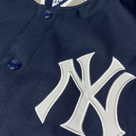 MLB公式 JHデザイン NY Yankees ニューヨーク ヤンキース スタジャン 紺 ピンストライプ