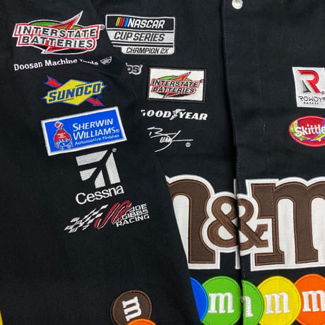 NASCAR ナスカー 2021限定モデル JHデザイン レーシングジャケット 刺繍 KYLE BUSCH M&M's
