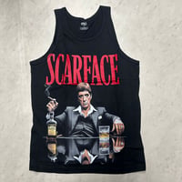LA発 Shaka Wear アンダーグラウンド グラフィックデザイン タンクトップ Tony Montana 黒 (GTT12)