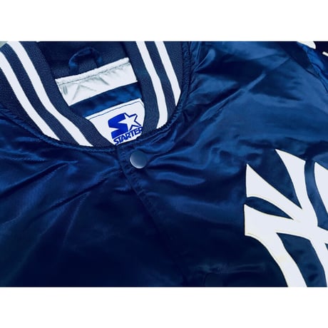 STARTER スターター NY ヤンキース YANKEES サテン スタジャン MLB 紺 メジャーリーグ