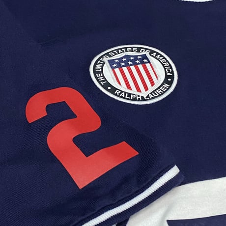 USAモデル POLO RALPH LAUREN ラルフローレン ナンバリング Tシャツ 2 オフェンス 紺 (RL11N)