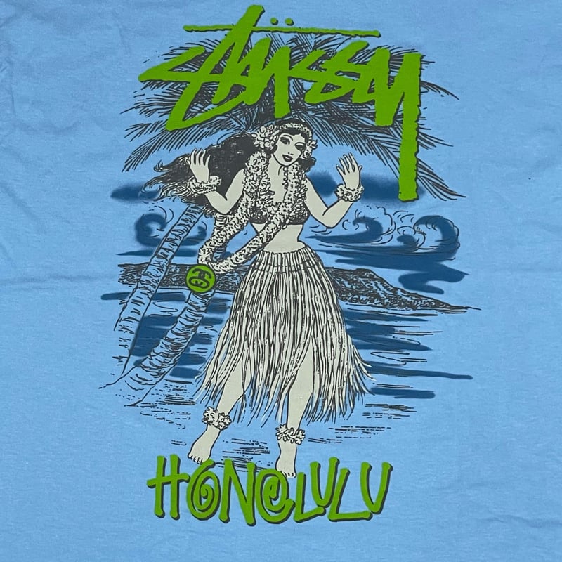 M】ハワイ限定 Stussy ステューシー 半袖 Honolulu ホノルル T M】ハワイ限定 Stussy ステューシー 半袖 Honolulu ホノルル T