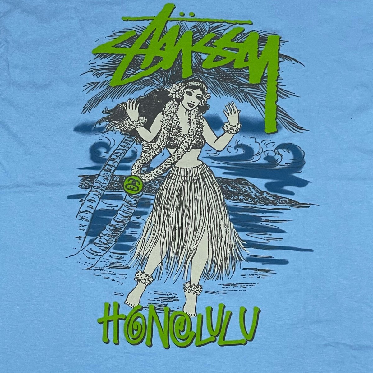 M】ハワイ限定 Stussy ステューシー 半袖 Honolulu ホノルル Tシャツ