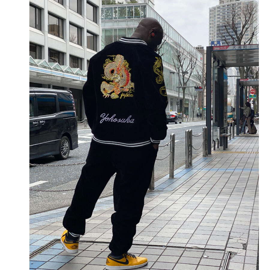 スカジャン Yokosuka刺繍入り 横須賀発祥 SUKAJAN 別珍 ベルベット 龍