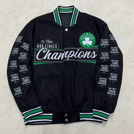 海外限定 NBA JHデザイン Celtics ボストン セルティックス ファイナルチャンピオン リバーシブル スタジャン