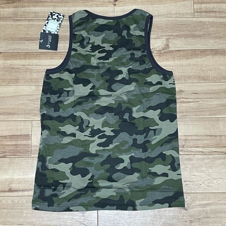 【S】 TRIVENI カモフラージュ 迷彩 タンクトップ 本格的 CAMOUFLAGE ミリタリー LAブランド