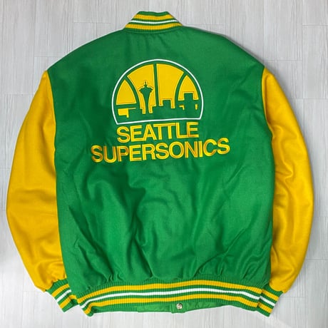 USA限定 JHデザイン NBA シアトル スーパーソニックス Supersonics リバーシブル スタジャン