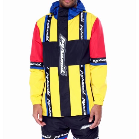 日本未入荷 BLACK PYRAMID ブラックピラミッド 90’s カラーブロック ウィンドブレーカー ジャケット 黄色