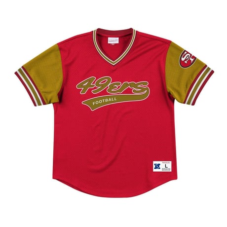 Mitchell&Ness ミッチェル&ネス NFL 49ers フォーティナイナーズ T.PROSPECT Vネックジャージ