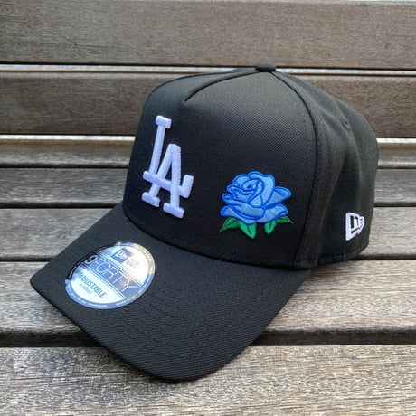 海外限定 Newera ニューエラ 9Forty Aフレーム LA Dodgers ドジャース 75th WS バラ Rose Crest キャップ (940-187)