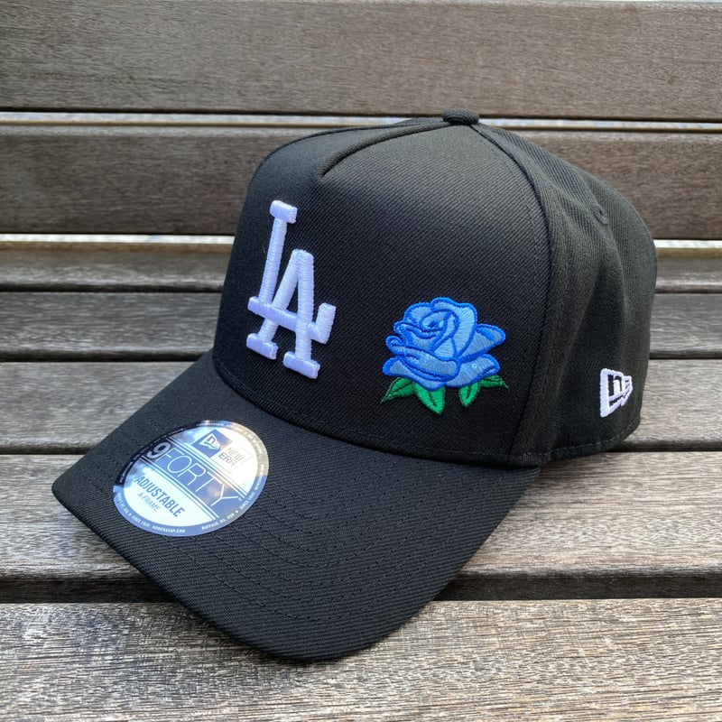 【激レア】NEW ERA LA ドジャース 9forty ブルー ローズ刺繍 海外限定 Newera ニューエラ 9Forty Aフレーム LA Dodgers ドジャース