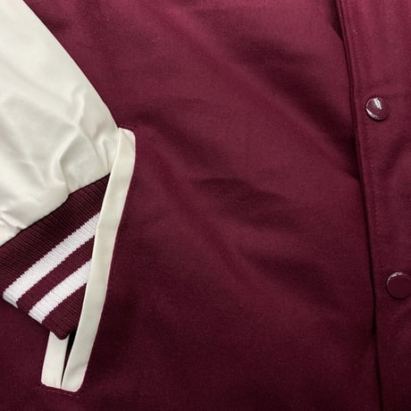 Maximos USA ビンテージ ベースボールジャケット スタジャン バーガンディ Wine バーシティジャケット