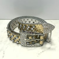 ラインストーン ブリンブリン ベルト Bling Bling Rhinestone Belt ペールゴールド (BELT19)