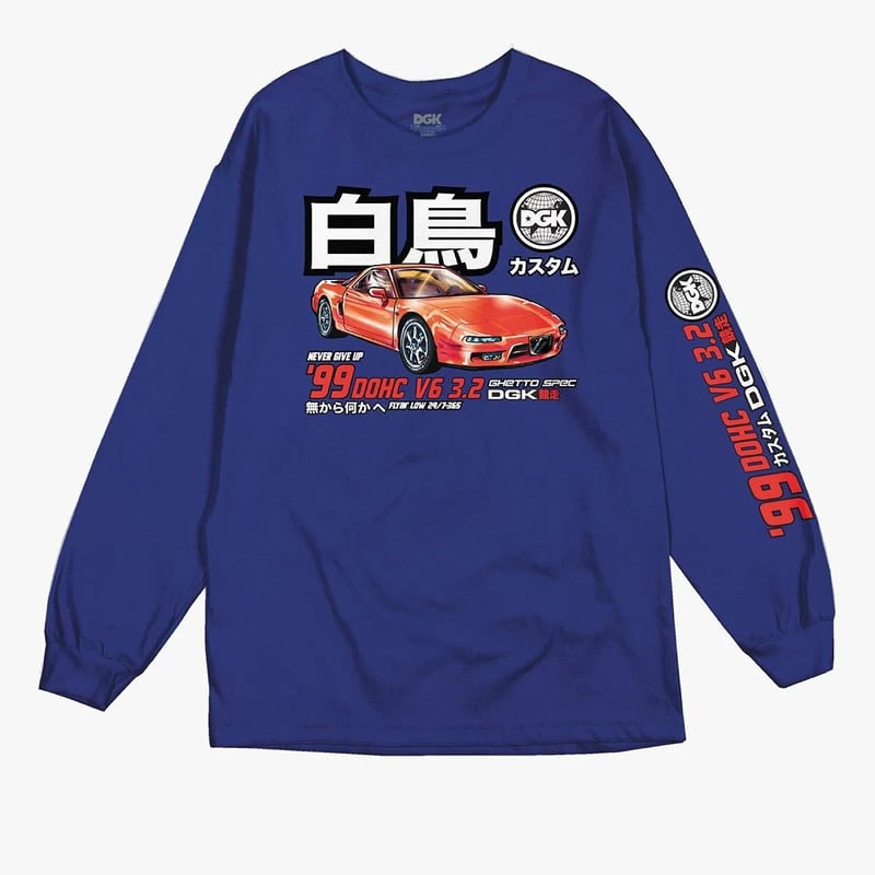 DGK ディージーケー 長袖 Tシャツ ロンT 白鳥 PolePosition
